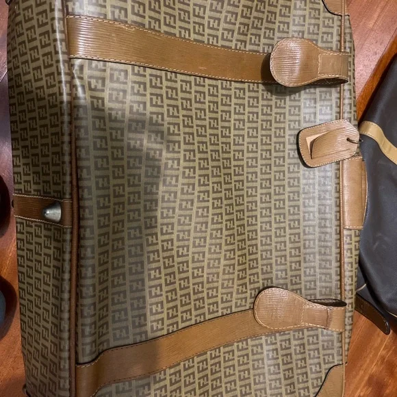 Fendi Brown Logo Duffel Bag